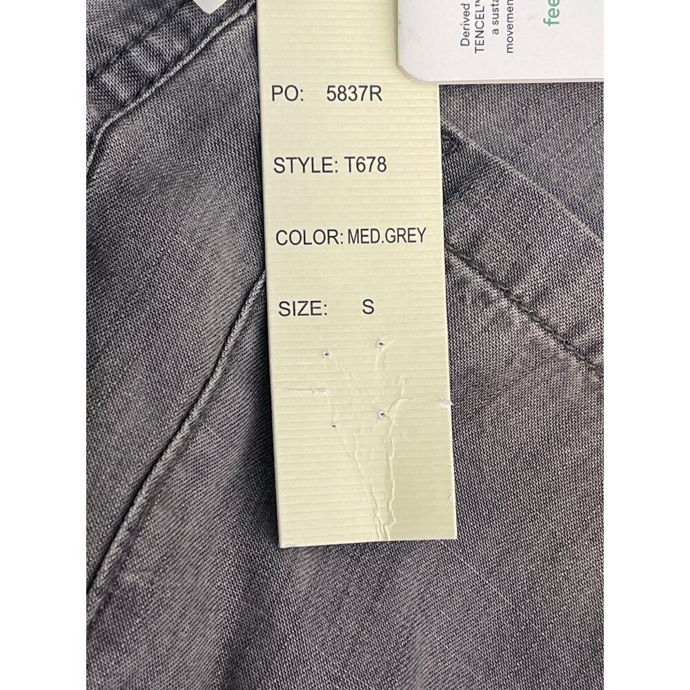 Hester & Orchard Womens Tencel Medium Grey 3/4 Sleeve Button-Up Shirt Size S - Picture 5 of 7